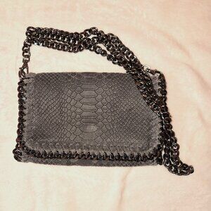 Borse In Pelle Designer Italian Leather Crossbody Bag gray, snake pattern